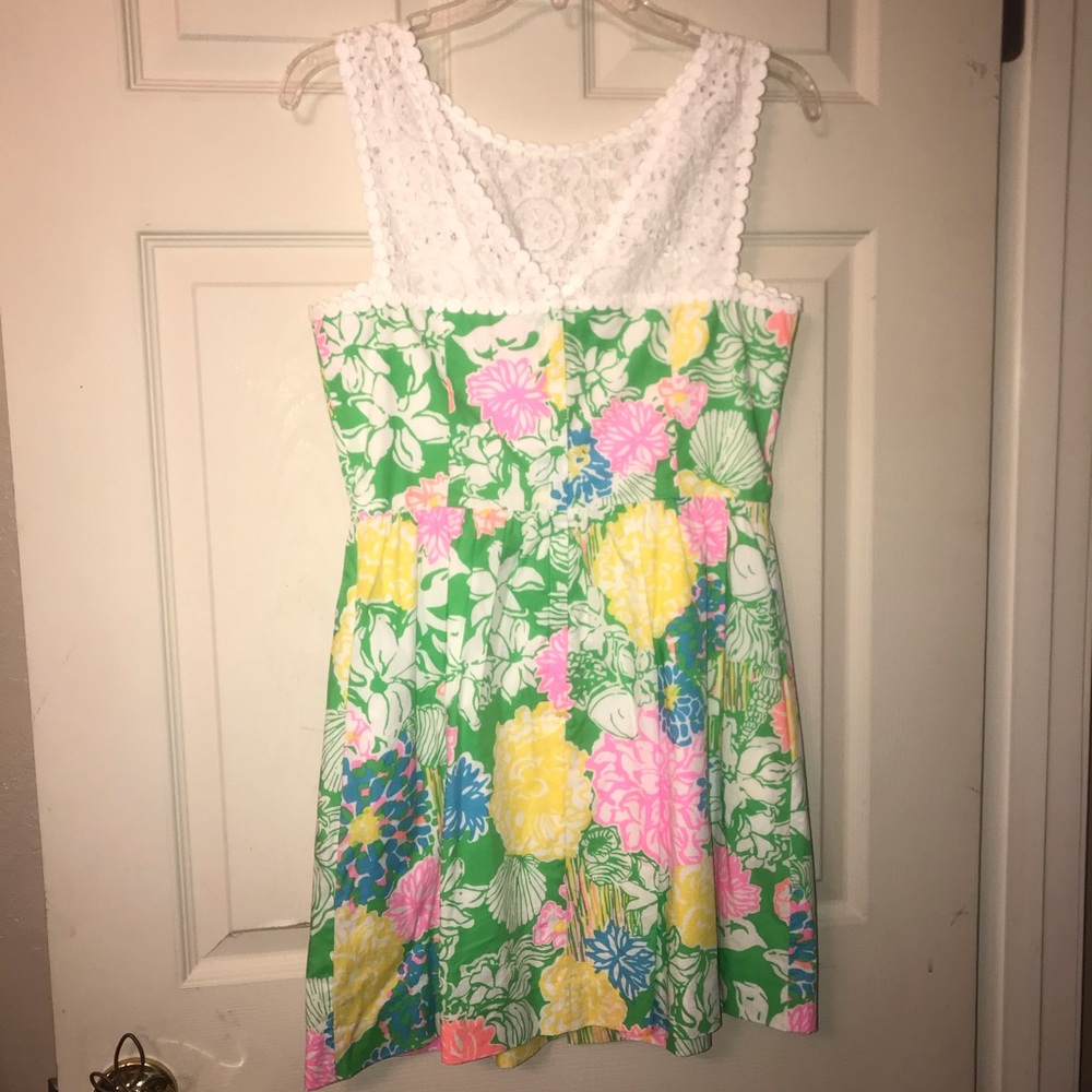 NWT Lilly Pulitzer Raegan Dress Hibiscus Stroll 2 - Picture 2 of 4